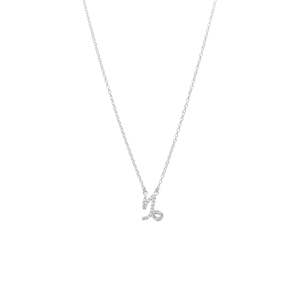 Sterling Silver Necklaces: Capricorn Necklace CZ + Silver