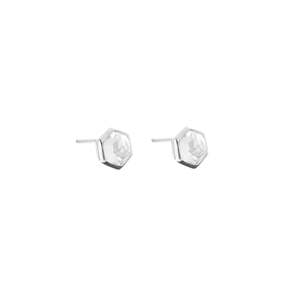 Gifts Under 200: Mini Harmony Studs Crystal Quartz + Silver