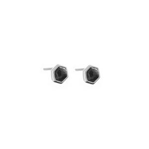 Gifts Under 200: Mini Harmony Studs Black Spinel + Silver