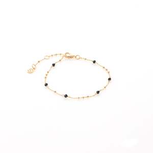 Gifts Under 200: Dotty Bracelet Black Spinel + Gold