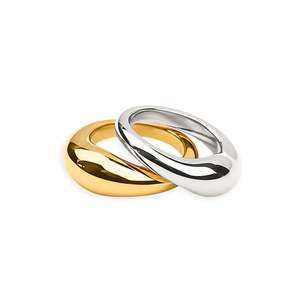 Fusion Ring Set Gold + Silver