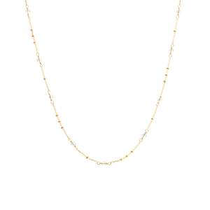 Dotty Necklace Crystal Quartz + Gold