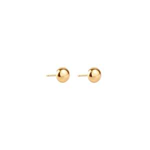Stud Earrings: Dome Studs Gold