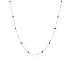 Dotty Necklace Black Spinel + Gold