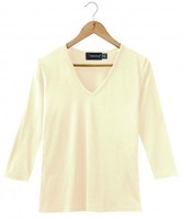 Products: Silkbody Silkspun Women's 3/4 Sleeve V Neck Silkbody