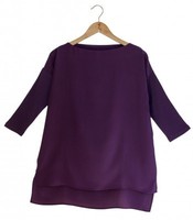 Tops Silk blend and 100% Silk Tops for Women Silkbody: Puresilk Crepe-de-Chine Boat Neck Top Silkbody
