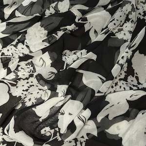 FLORAL SILK CHIFFON REMNANT