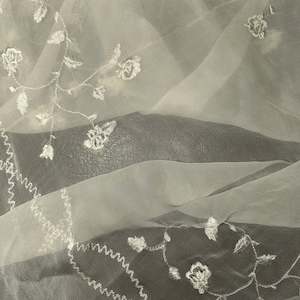 All Silks: EMBROIDERED SILK GEORGETTE REMNANT