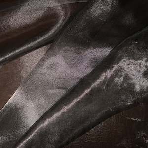 METALLIC BLACK SILK ORGANZA