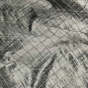 Handloom Silks: PINTUCK PEWTER DUPION SILK