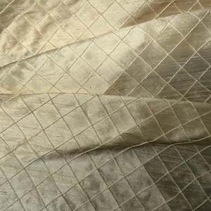 Handloom Silks: PINTUCK IVORY DUPION SILK