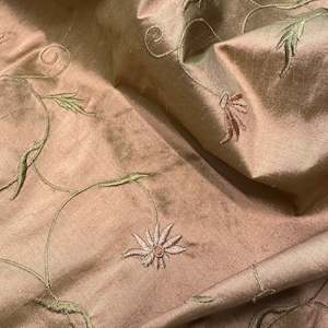 EMBROIDERED MAPLE POWERLOOM SILK