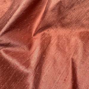 Handloom Silks: COPPER HAZE DUPION SILK