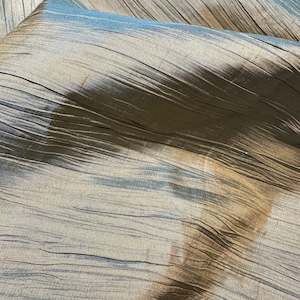 Powerloom Silks: VERDIGRIS PLEATED SILK REMNANT