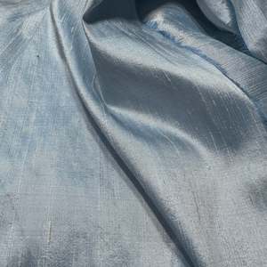 Handloom Silks: POWDER BLUE DUPION SILK