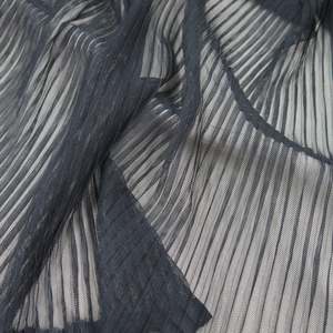 BLACK PLEATED TULLE