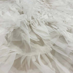 IVORY ORGANZA RUFFLE TULLE