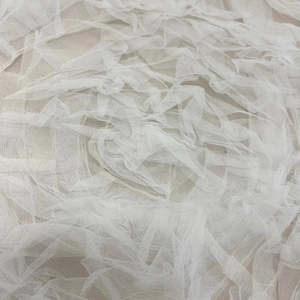 IVORY ROSETTE RUFFLE TULLE