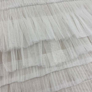 Crafters Bags: IVORY PLEATED TULLE