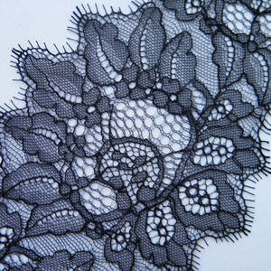 Craft: BLACK FINE FLORAL ACE TRIM