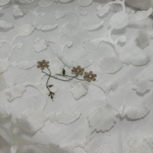 Other Fabrics: EMBROIDRED IVORY JACQUARD SILK ORGANZA