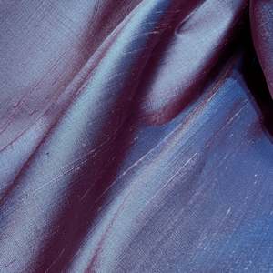 Handloom Silks: BLUEBERRY DUPION SILK