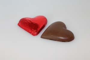 Valentines: Solid Milk or Dark Chocolate Half Heart