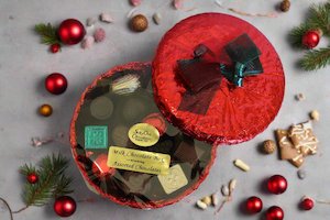 Solid Chocolate Gift Box and Lid filled with Chocolates