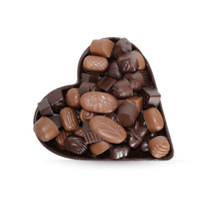 Valentines: Foiled Chocolate Half Heart 750g