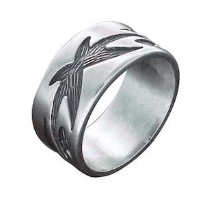 Stock Less Than 1: .925 Sterling Silver Oxidised Tattoo Band
