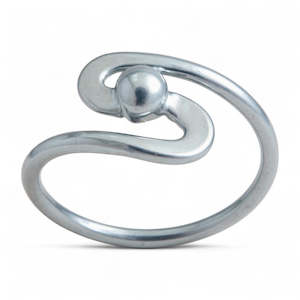 Stock Less Than 1: Genuine .925 Silver Wave Dome Ring