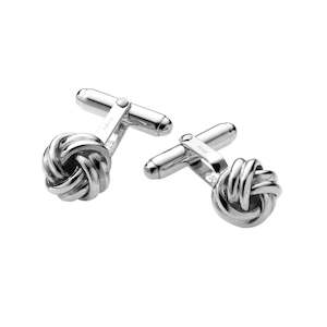 Mens Gifts: Sterling Silver Cufflinks - Knot Design