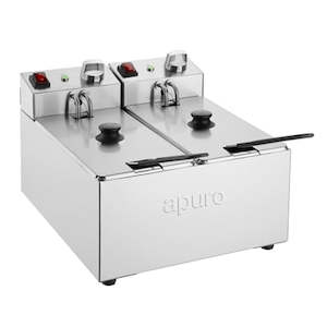 Apuro CU615-A - Twin Tank Countertop Fryer