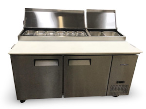 Other Refrigeration Equipment: EuroChill Pizza Counter 2-Door Pizza Prep Chiller