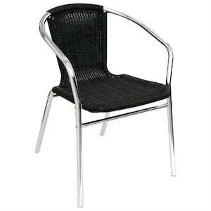 Furniture: Bolero U507 - Four Wicker Chairs with Aluminium Frame