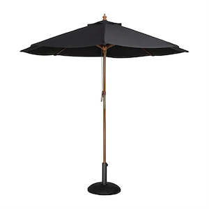 Bolero CB517 - 3m Black Round Pulley Umbrella