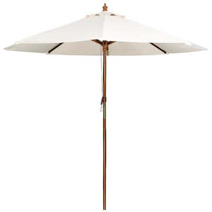 Bolero CB516 - 3m Cream Round Pulley Umbrella
