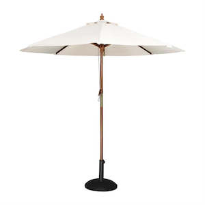 Other Furniture: Bolero CB513 - 2.5m Cream Round Pulley Umbrella