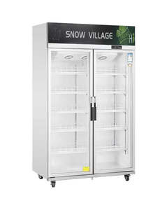 Snow Village LC-1200FS - Double Glass Door Display Fridge
