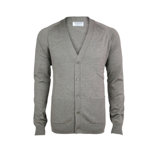 Products: Extrafine Merino Classic Fit Cardigan - Suede