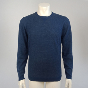 Products: Extrafine Merino Tailored Fit Striped Crew - Navy Stripe