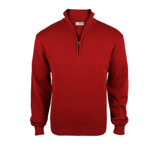Products: Pure Wool Mid-Weight 1/4 Zip - Red