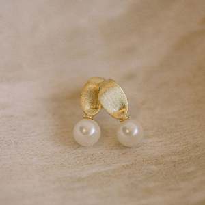 Archive Sale: Miro Pearl Earrings - Gold