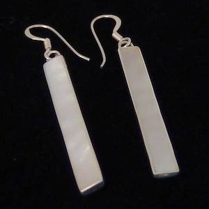 Long Shell Silver Earrings