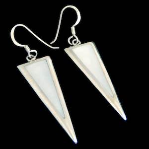 Long Triangle Shell Earrings