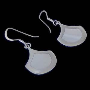 Dangle Earrings: Mother Pearl Silver Earrings