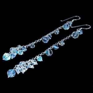 Dangle Earrings: Crystal Bead Drop Earrings