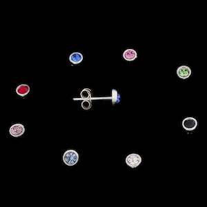 Basic Simple Studs: Jewel Stud Earrings