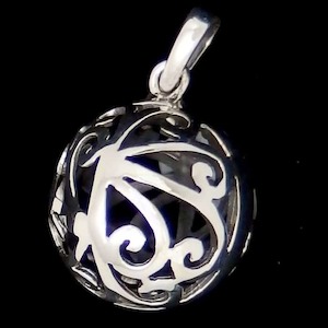 Kiwiana Necklace Pendant: Filigree Swirl Ball Pendant