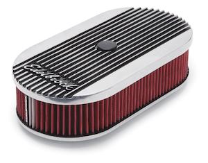 Air Cleaners: EDELBROCK AIR CLEANER OVAL ELITE II SINGLE CARB